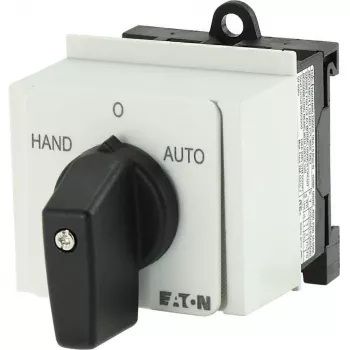 Eaton T0-1-15431/IVS 1-polige hoofdschakelaar, 20 A, IP65, draaigreep, zwart/wit 026991