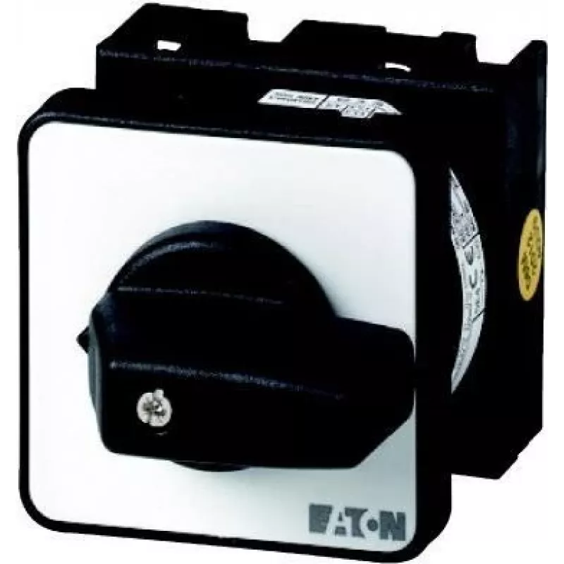 Eaton T0-3-8222/E 3-polige nokkenschakelaar 20A 690V AC, zwart/zilver 048339