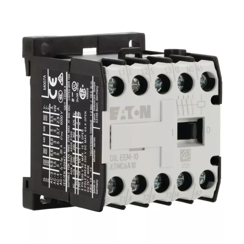 Eaton DILEEM-10-G 24V DC hulpcontactor, 1NO, 690V, zwart/wit 051643