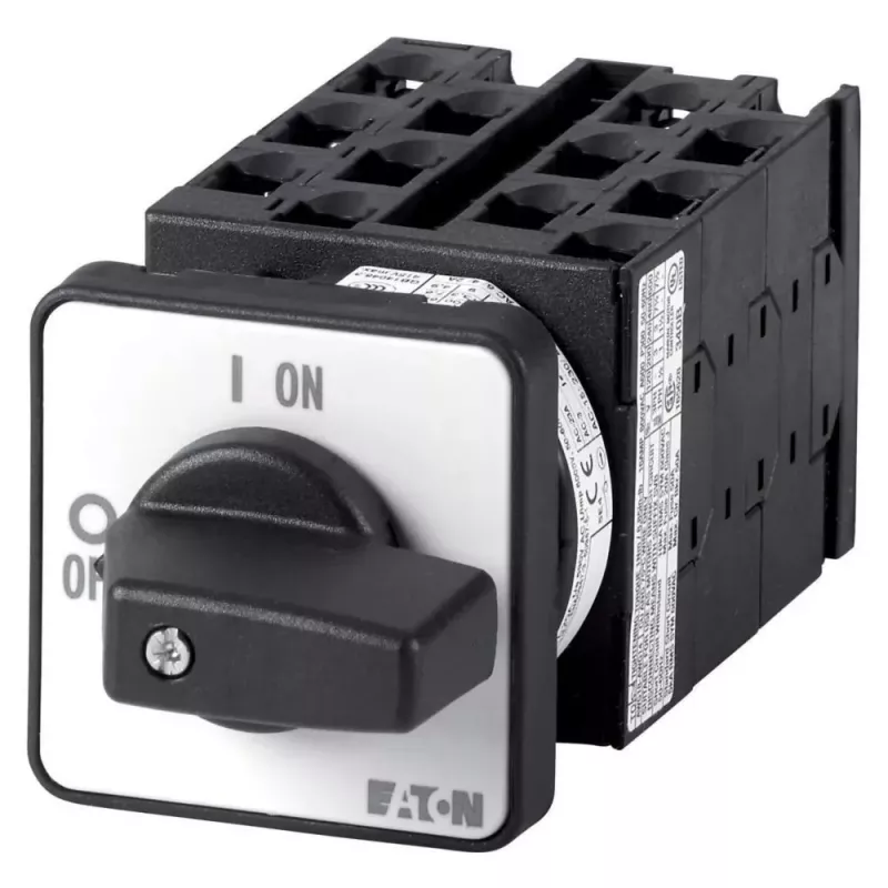 Eaton T0-6-15866/E 3-polige nokkenschakelaar 20A 690V AC IP65 front zwart/zilver 055460
