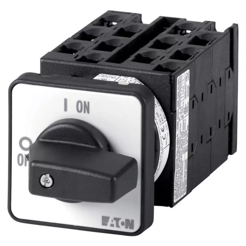 Eaton T0-6-15866/E 3-polige nokkenschakelaar 20A 690V AC IP65 front zwart/zilver 055460