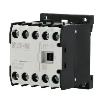Eaton DILEEM-10 mini-contactor - 3-polig, 230 V AC spoel, 9 A, 4 kW, 1 NO hulpcontact, DIN-railmontage, IP20, zwart/wit 056674