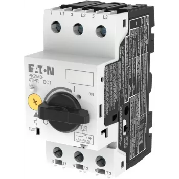 EATON PKZM0-0.16 motorbeveiligingsschakelaar, 0,16 A, 3-polig, draaiknop, thermisch-magnetisch, DIN-rail 072730