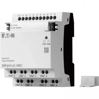 Eaton EASY-E4-UC-16RE1 easyE4 besturingsrelais, 8 DI, 4 AI, 8 relaisuitgangen, Ethernet, LCD, DIN-rail