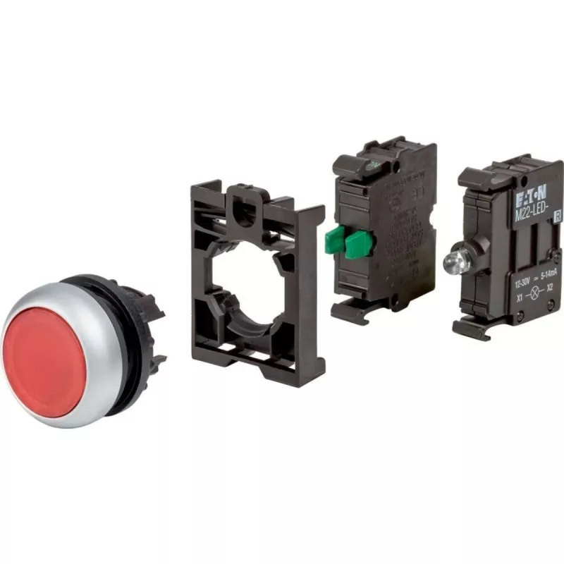 Eaton M22-DL-R-K10LED-BVP verlichte drukknop, frontring van kunststof 110932
