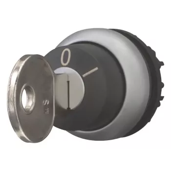 Eaton M22-WS-MS2 sleutelbediende keuzeschakelaar-aandrijving, 2 standen vergrendelend, zwart/zilver 111790