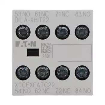 Eaton DILA-XHIT22 hulpcontactblok, 2NO+2NC, frontmontage, schroefklemmen, zwart/wit 101044