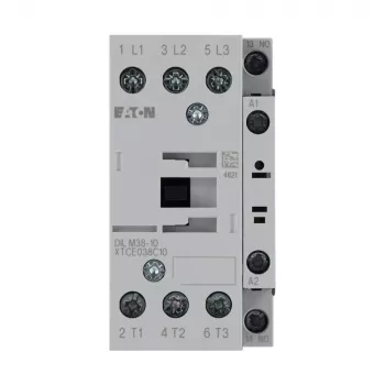 Eaton DILM38-10(RDC24) 3-polige vermogensschakelaar, 38 A AC-3, 24 V DC spoel, 1 NO hulpcontact 112442
