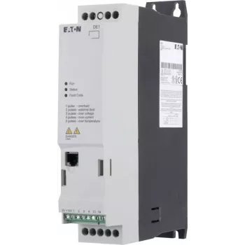 Eaton DE1-343D6FN-N20N frequentieomvormer, 0,75 kW, 380-480 V, 3-fasen, IP20, zwart/wit 174335