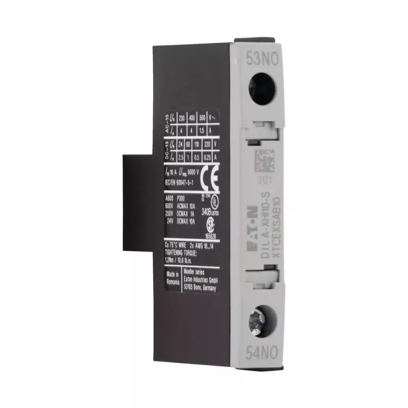 Eaton DILA-XHI10-S hulpcontactblok, 1 NO, frontmontage, voor DILM7-DILM38 contactoren 115948