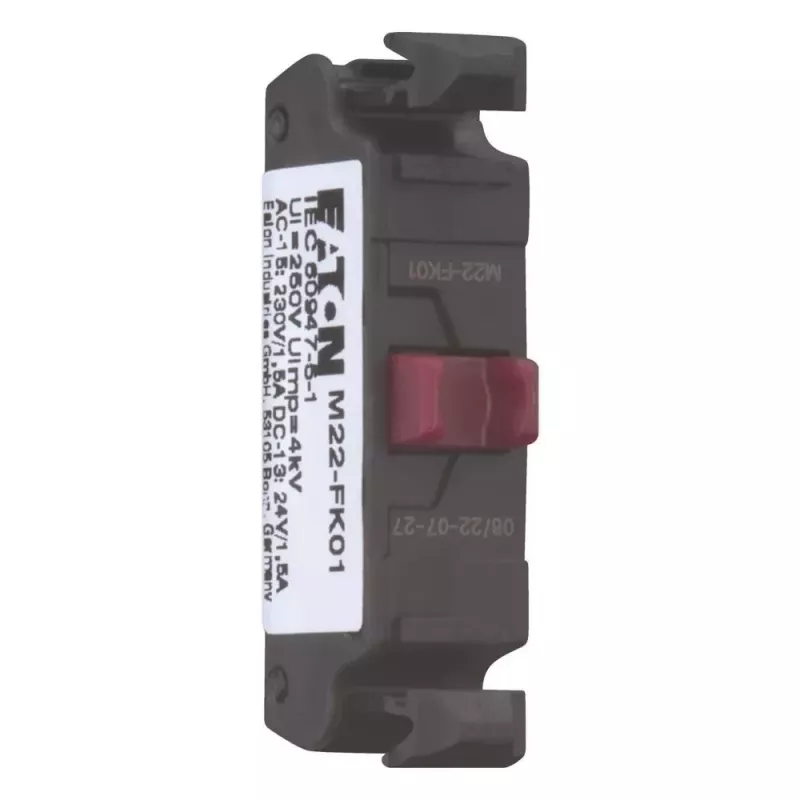 Eaton M22-FK01 vlak achter contactelement, 1 NC, schroefklemmen, frontmontage 180791