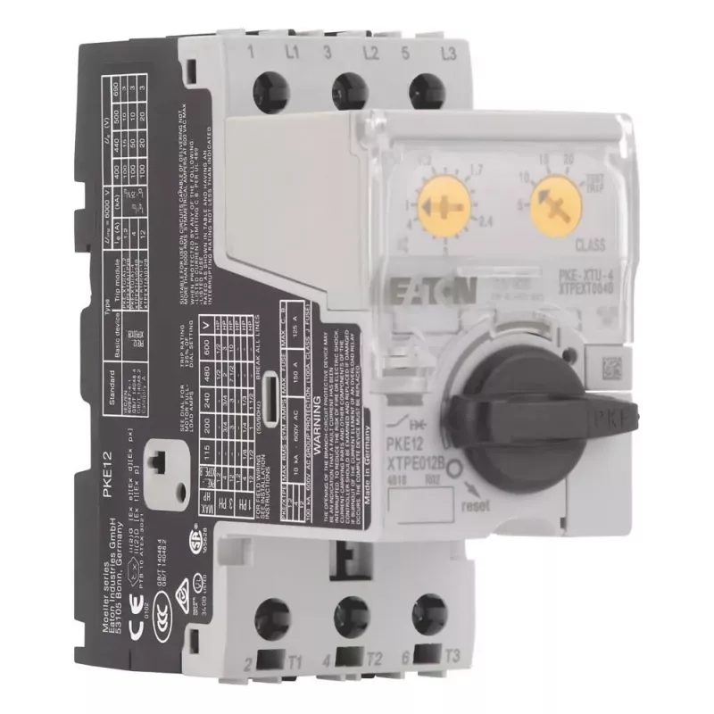 Eaton PKE12/XTU-4 motorbeveiligingsschakelaar, 3-polig, 0,3-12 A, 690 V AC 121732