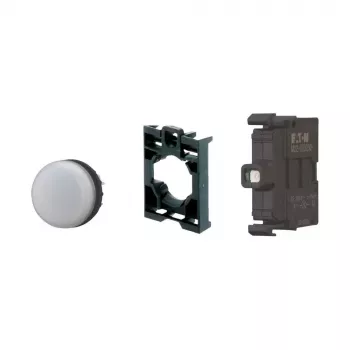 Eaton M22 witte LED-signaallamp complete eenheid M22-L-W-LED230-BVP, 230V AC/DC, 22,5mm 132601