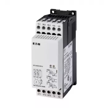 Eaton DS7-340SX009N0-N softstarter, 9 A, 4 kW, 200-460 V AC, 24 V AC/DC besturing, grijs 134910