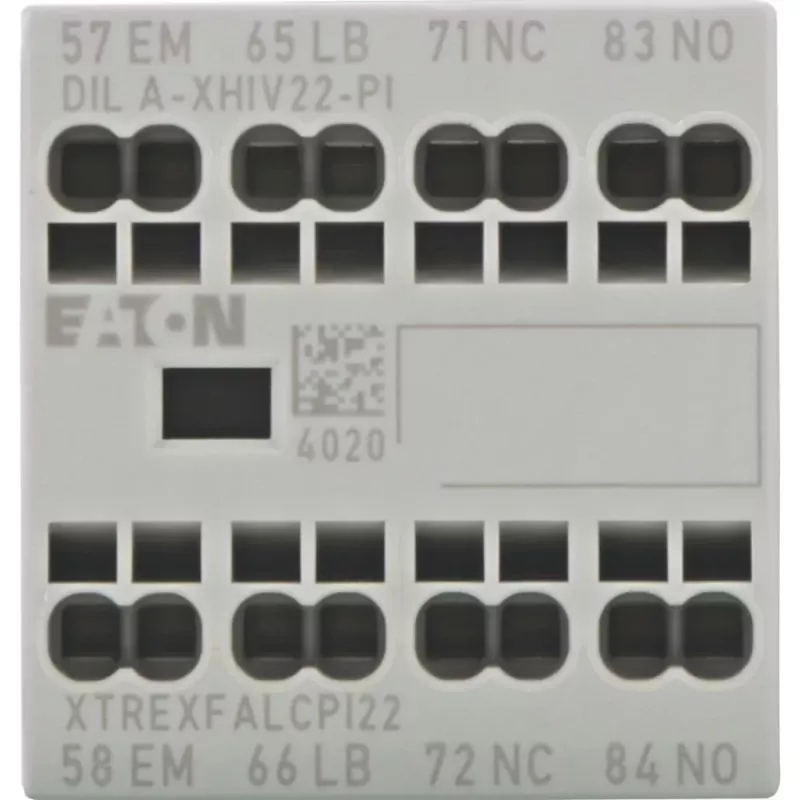 EATON DILA-XHIV22-PI hulpcontactblok, 4-polig, 2NO+2NC, 16 A, zijmontage 199322