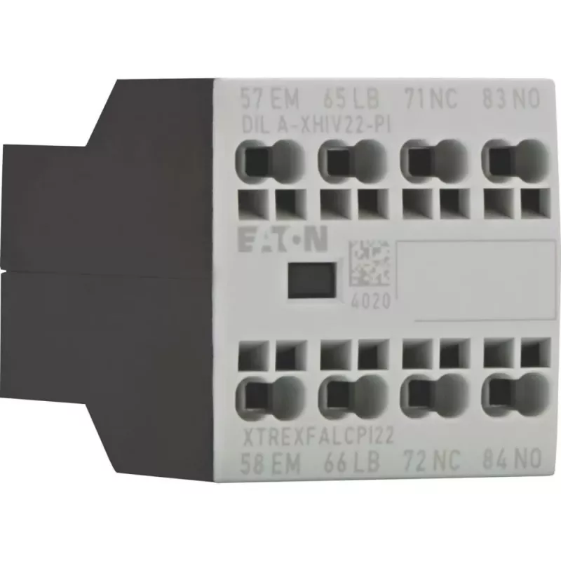 EATON DILA-XHIV22-PI hulpcontactblok, 4-polig, 2NO+2NC, 16 A, zijmontage 199322