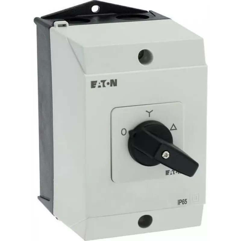Eaton T0-4-8410/I1 3-polige AAN-UIT tuimelschakelaar, 20 A, frontmontage, zwart/wit 207140