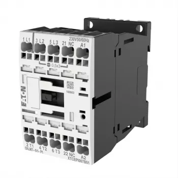 EATON DILM7-01(24VDC) vermogenscontactor 3-polig 400V 3kW 1NC 24VDC 199228