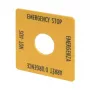 Eaton 216484 M22-serie gele blindlegendaplaat, snap-on frontmontage, polycarbonaat
