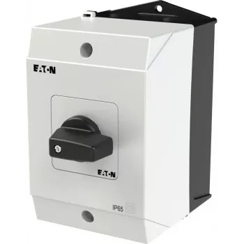 Eaton T0-3-8228/I1 3-polige AAN-UIT-schakelaar 20A 690V AC, zwarte greep/witte front 207125