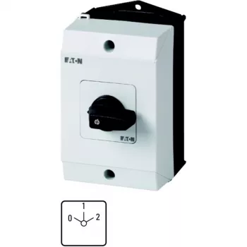 Eaton T0-4-8440/I1 3-polige nokkenschakelaar, 20 A, 690 V AC, IP65, zwart/wit 207141