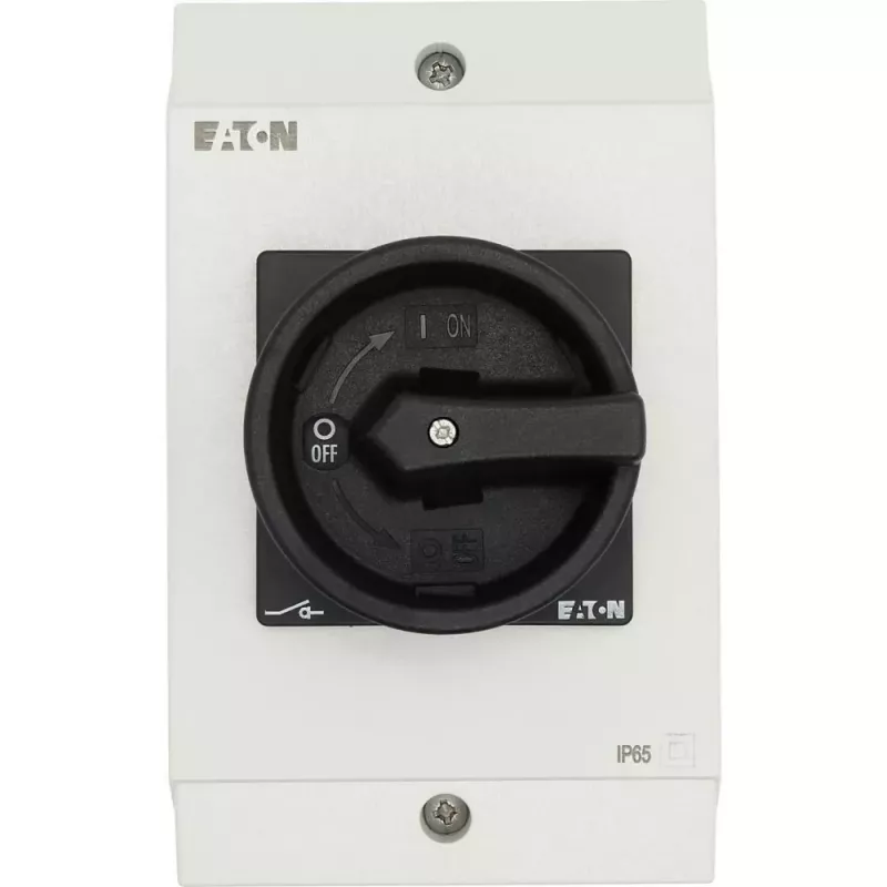 Eaton P1-25/I2-SI/HI11-SW veiligheidsdraaischakelaar, 3-polig, zwart/wit 207311