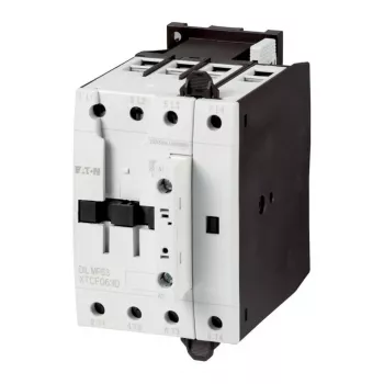 Eaton DILMP63 vermogensschakelaar, 3-polig, 63 A, 230 V AC 50 Hz / 240 V AC 60 Hz spoel, 1 NO + 1 NC, IP00 109855