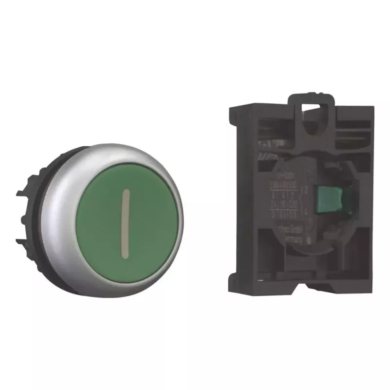 Eaton M22-D-G-X1-K10-BVP drukknop met kunststof frontring, groen, 1 NO 110937