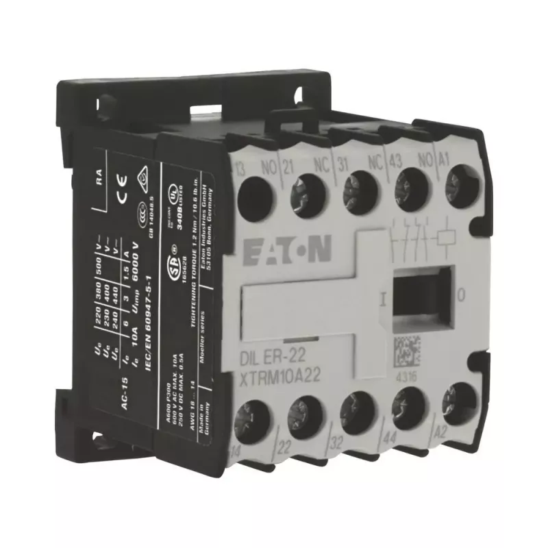 Eaton DILER-22 mini-schakelaar, 4-polig, 2NO+2NC, 24 V AC spoel 010344