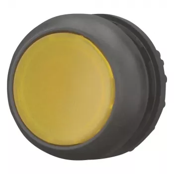 Eaton M22S-DL-Y drukknop-aandrijving, moment, gele knop, zwarte kraag, 22,5 mm 216930
