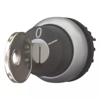 Eaton M22-WRS-MS10-A1 sleutelschakelaar, 2 standen, vergrendelend, MS10 sleutel, 22,5 mm montage, zwart/zilver, IP66/IP67/IP69K 111776