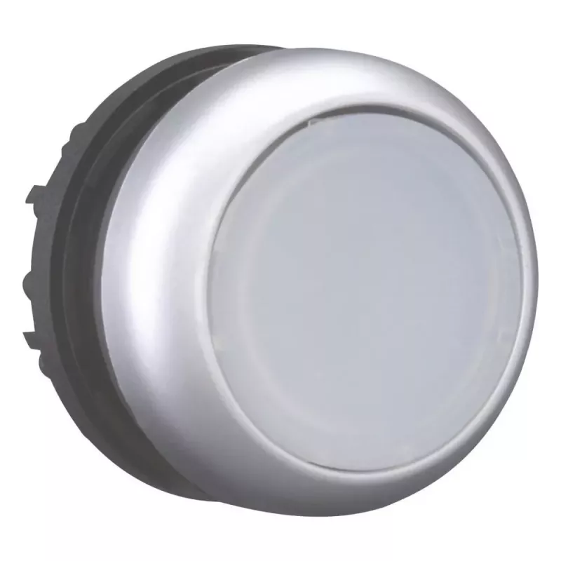Eaton M22-DRL-W verlichte drukknopbediener, vlak, vergrendelend, zwart/metallic/wit