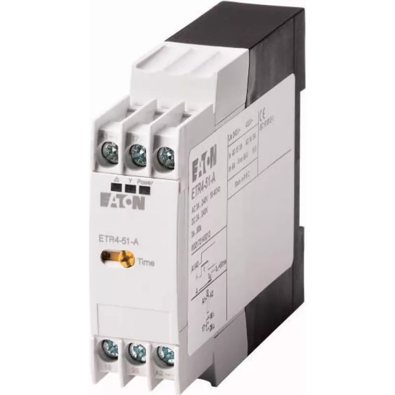 Eaton ETR4-51-A ster-driehoek-tijdrelais, 24-240V AC/DC, 3-60s, 2 CO, DIN-rail 031884