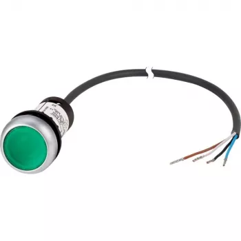 Eaton RMQ-Titan vlakke groene verlichte drukknop, 1NO, 24V AC/DC, 22,5mm, C22-DL-G-K10-24-P62 185586