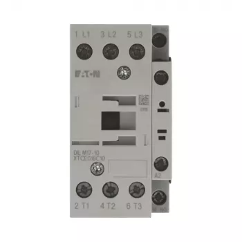 Eaton DILM17-10 vermogenscontact, 3-polig, 17 A, 690 V AC, spoel 42 V 50 Hz / 48 V 60 Hz, 1 NO hulpcontact, IP00, zwart/wit 277000