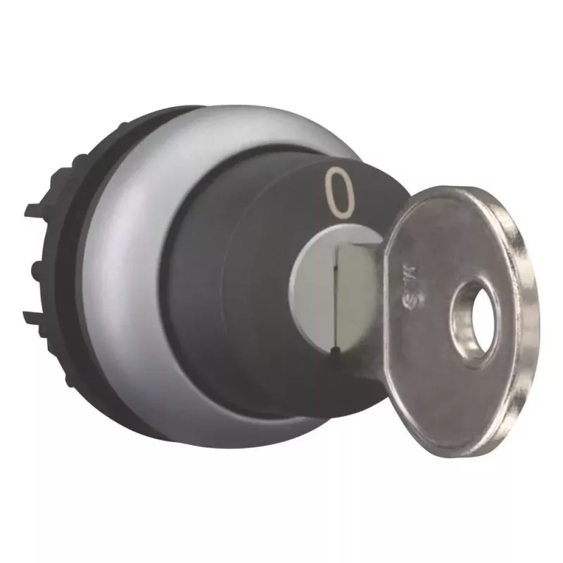 Eaton M22-WRS-MS10 sleutelschakelaar, 2 standen, zwart/titanium, 22,5 mm 111775