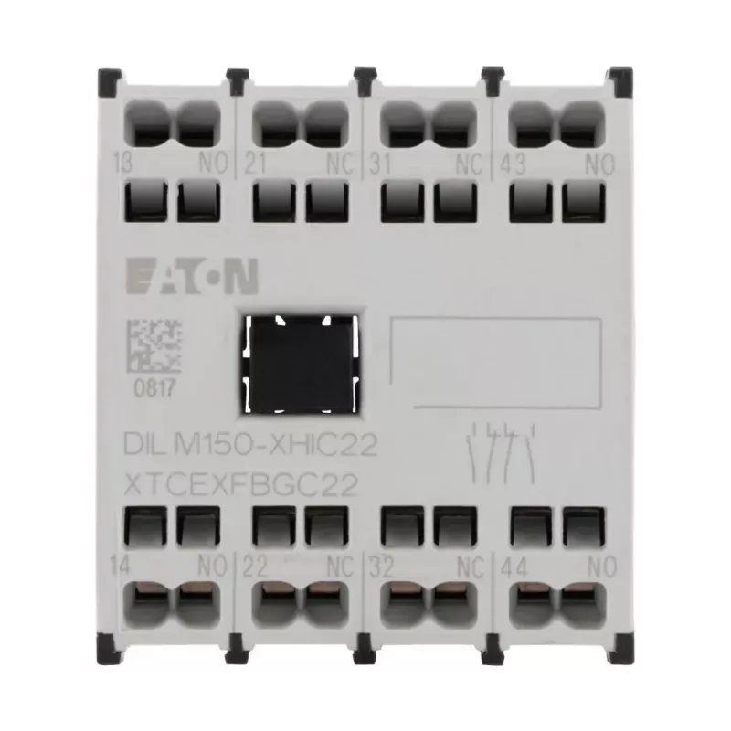 Eaton hulpcontactblok 4-polig 2NO+2NC opbouwmontage voor DILM40-DILM150, schroefklemmen 278046