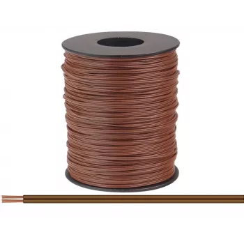 Donau Elektronik 114-88-100 tweelinglitze 2 x 0,08 mm² bruin 100 m