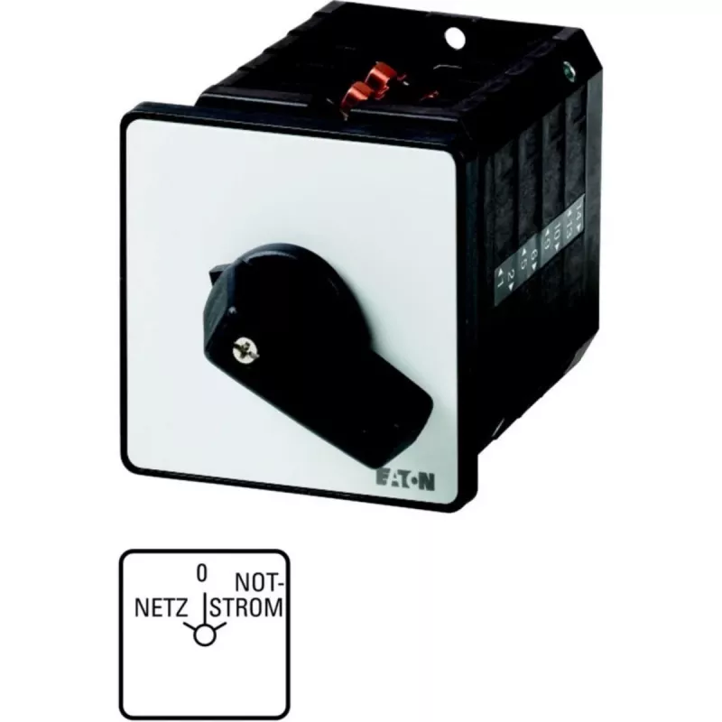 Eaton T5B-4-8902/E 4-polige draaischakelaar, 32 A, 690 V AC, zwart/wit 207430