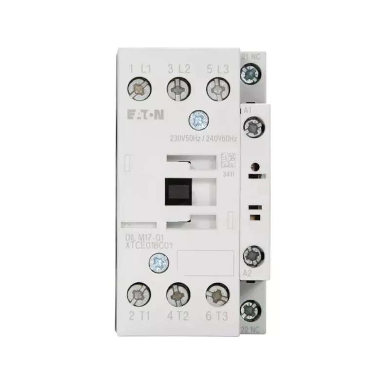 Eaton DILM17-01 contactor, 3-polig, 17 A, 230 V AC spoel, 1 NC hulpcontact 277036