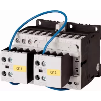 EATON omkeercontactor 4 kW 400 V AC, 230 V 50 Hz spoel, 3-polig, 2NO+2NC, DIN-rail 278086
