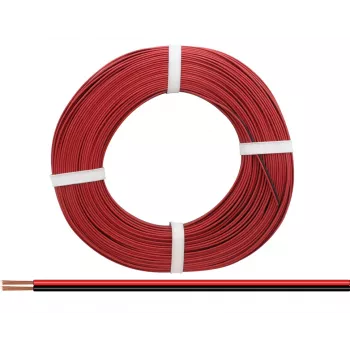 Donau Elektronik 218-5-25 soepele draad 2 x 0,14 mm² rood/zwart 25 m