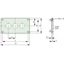 Eaton M22-E4 montageplaat voor 4 bedieningstoestellen, antraciet 216545