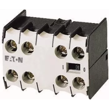 Eaton 02DILE hulpcontactblok, 2NO+2NC, zijdelingse montage, schroefklemmen, zwart/wit 010240