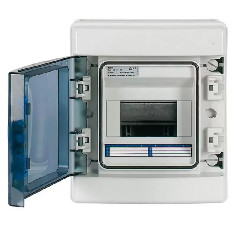 Eaton 174222 IKA-1/6-ST opbouw-kleinverdeler, 1 rij, 6 module-eenheden, wit