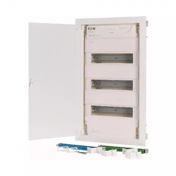 Eaton KLV-36UPP-F inbouw-verdeelkast, 36 module-eenheden, 3 rijen, transparante getinte deur, wit 178802