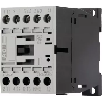 Eaton DILM15-10 vermogensschakelaar, 3-polig, 230 V AC 50 Hz / 240 V AC 60 Hz spoel, 1 NO hulpcontact, 15 A 290058