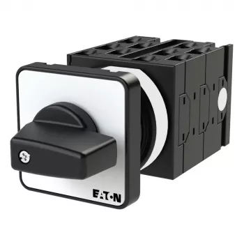 Eaton T0-5-15139/E 2-polige nokkenschakelaar, AAN-UIT, 20A, 690V AC, frontplaatmontage, zwart/wit 014135