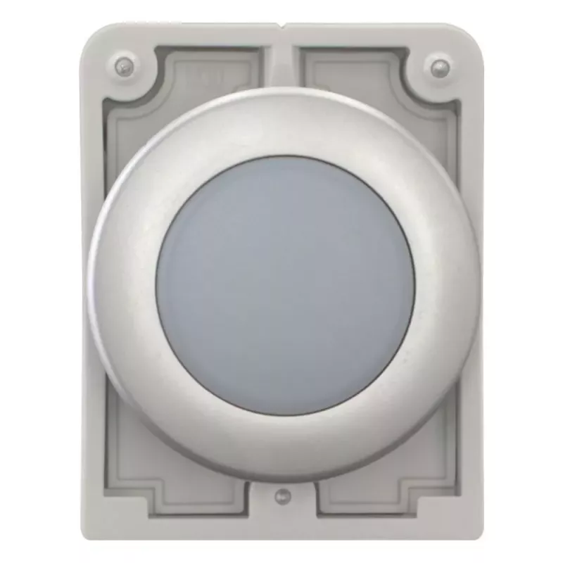 Eaton RMQ-Titan vlakke ronde signaallampkop, witte lens, chroom frontring, M30C-FL-W 183287