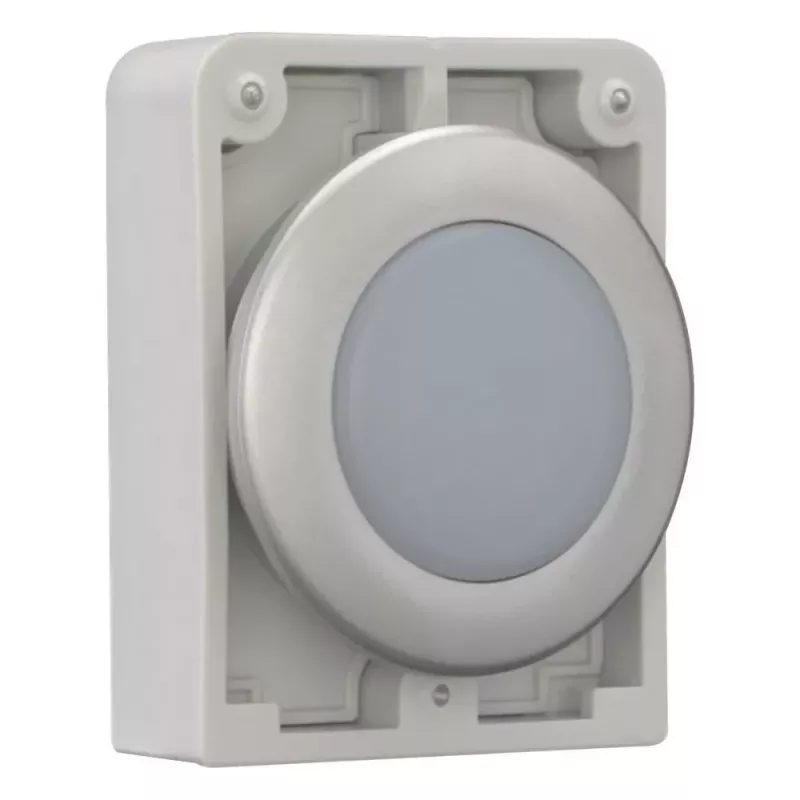 Eaton RMQ-Titan vlakke ronde signaallampkop, witte lens, chroom frontring, M30C-FL-W 183287